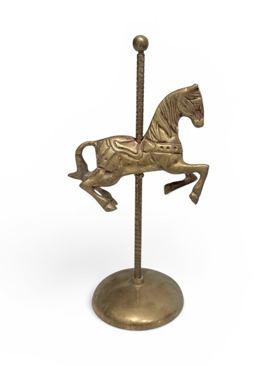 Vintage Other - Vintage Brass Carousel Horse Figurine